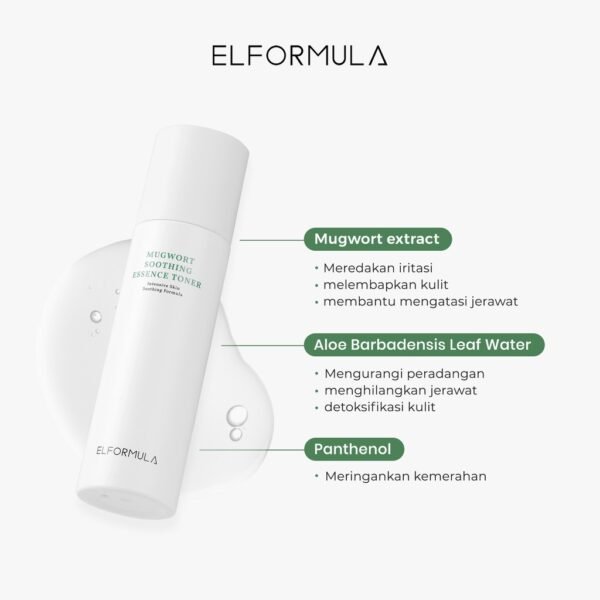 ELFORMULA Mugwort Soothing Essence Toner Intensive Skin Soothing Formula